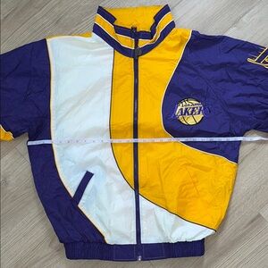Adult Lakers wind breaker - Purple, Yellow, and White